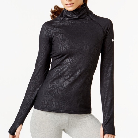 Nike Tops - Nike Pro Vixen Black Embossed Active Top, M